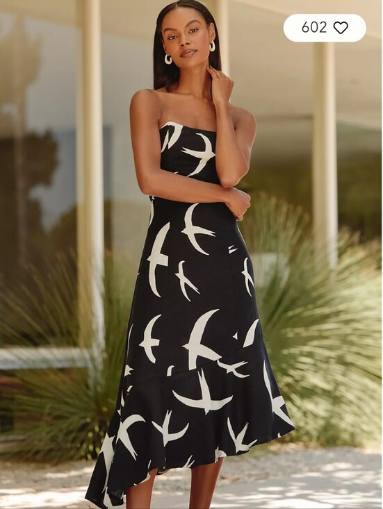 Anthropologie Dresses & Skirts - NWT Celandine x WOOL + NATURE Strapless Linen Cotton Midi Dress